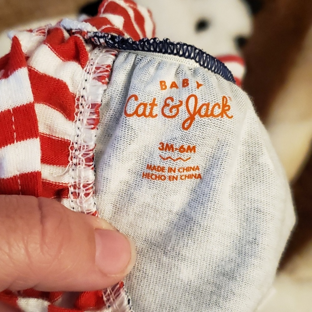 🌟 3 for $15 Deal! 🌟Baby Cat & Jack 4th July dress 3m-6m - Picture 3 of 4